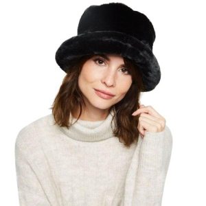 chapeau fourrure noir luxueux