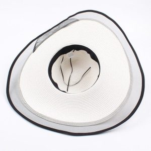 elegant chapeau de paille blanc