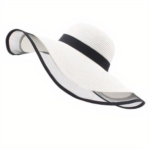 chapeau de paille blanc femme