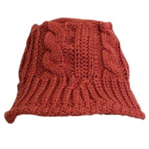 bob fourrure tricot rouge bordeaux