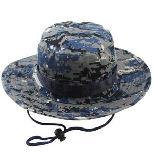 bob militaire camouflage bleu océan