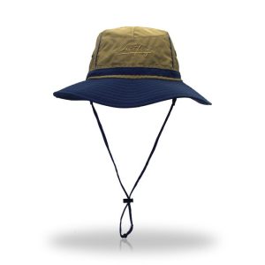 chapeau bicolore avec ficelle