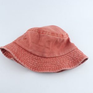 chapeau bob rouge denim enfant