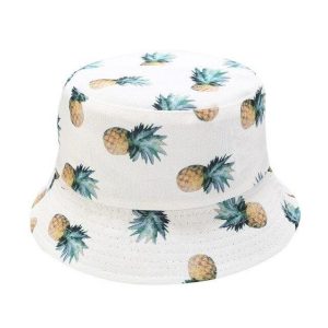 chapeau motif ananas