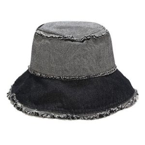 chapeau jean bicolore