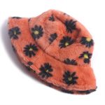 Chapeau floral en fourrure