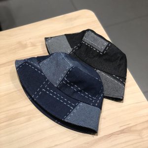 chapeau patchwork denim