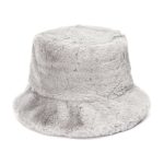 Chapeau tendance gris en fausse fourrure