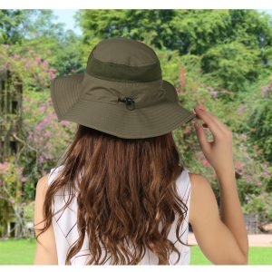 Chapeau avec ficelle kaki